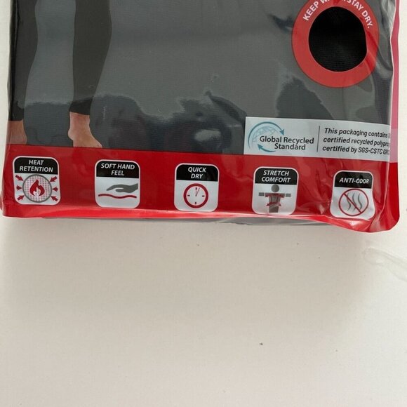 NEW 32 Degrees Heat Mens S 2 Pack Base Layer Pant S Black Soft Quick Dry - Picture 4 of 8